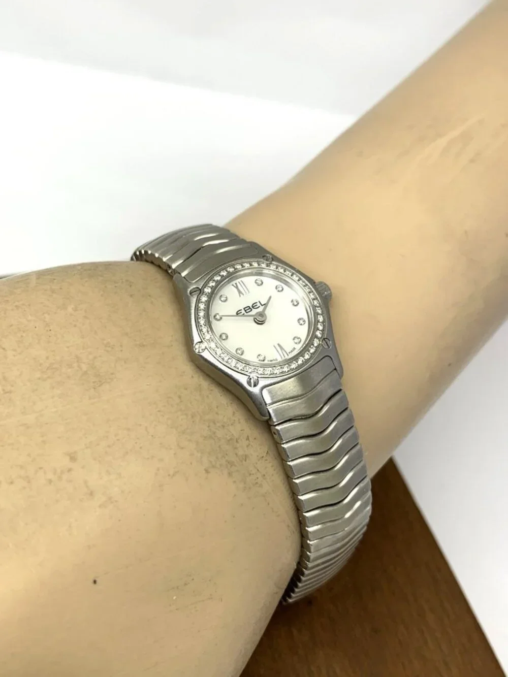 Ebel Women's Watch Swiss Quartz Mother of Pearl Diamond Stainless Steel 22mm